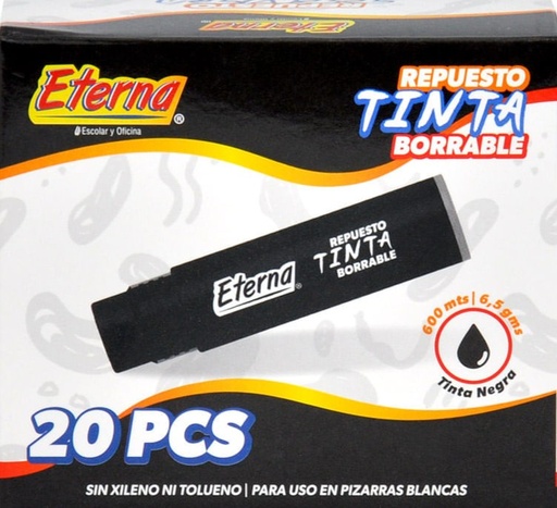 [E7951] ETERNA TINTA BORRABLE REPUESTO NEGRO