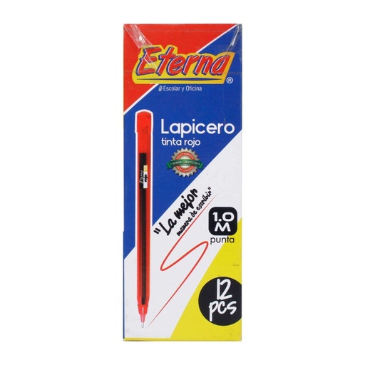 [ET421] ETERNA LAPICERO ROJO CAJA x12und