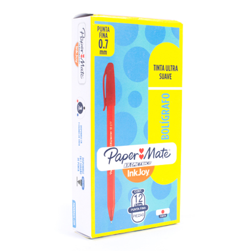 PAPER MATE KILOMETRICO LAPICERO TAPA 0.7mm ROJO