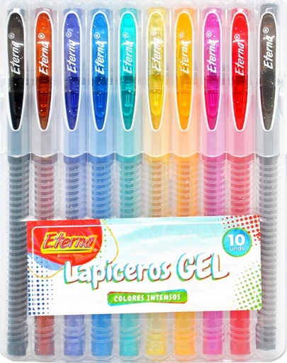 [ET111] ETERNA LAPICEROS GEL ESCARCHADOS X10 UND