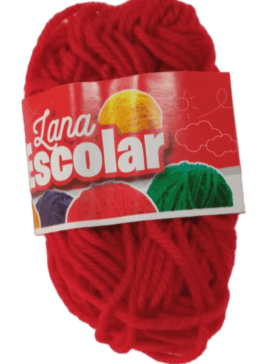 LANA ESCOLAR COLOR ROJO