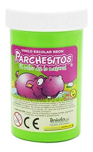 PARCHESITOS VINILO VERDE NEON BTE X147G 