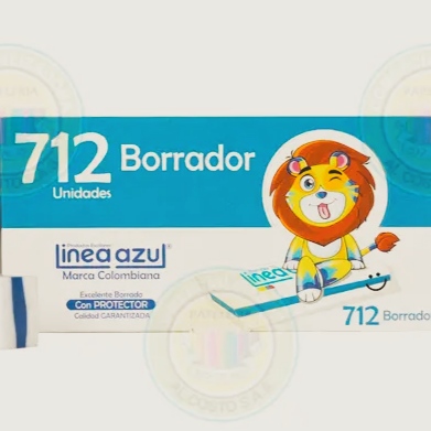 LINEA AZUL BORRADOR 712 X12 UND