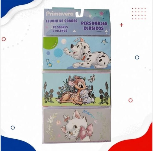 PRIMAVERA LLUVIA DE SOBRES DISNEY CLASICOS X12und