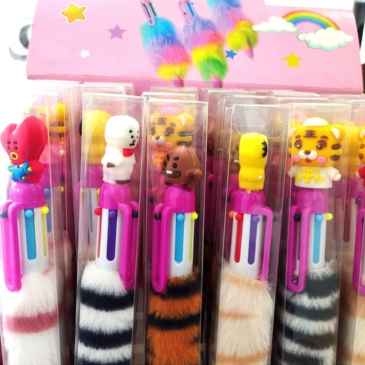 [J816-J815] LAPICERO 6 MINAS PELUCHE SURTIDO