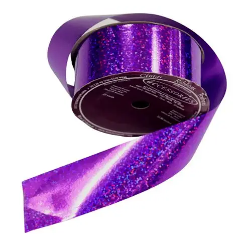 [JJJ0850] CINTA PAPEL HOLOGRAMA MORADO