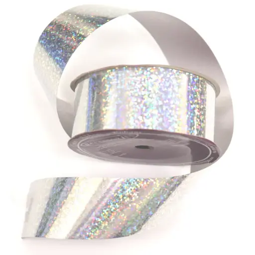 [JJJ0852] CINTA PAPEL HOLOGRAMA PLATEADO