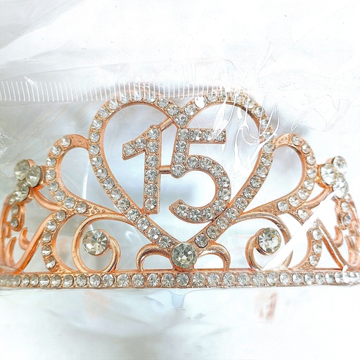 [JJJ253188] CORONA DE 15 AÑOS DORADO