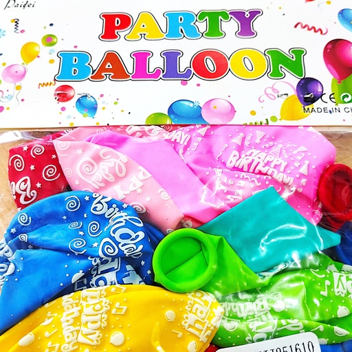 [JJJ251610] BOMBA HAPPY BIRTHDAY X10PCS SURTIDO