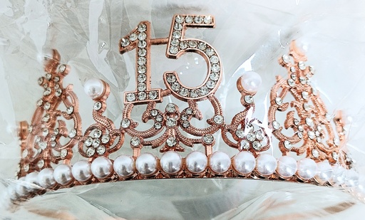 [JJJ253187] CORONA 15 AÑOS ROSA