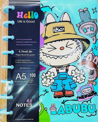[JJJ253329] CUADERNO ARGOLLA GRANDE LABUBU A5PMG004